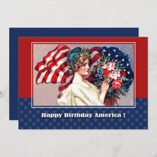 Happy 4th of July Vintage Patriotic Design Card