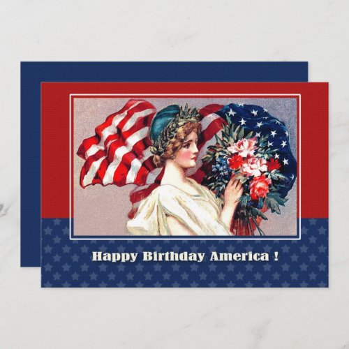 Happy 4th of July Vintage Patriotic Design Card