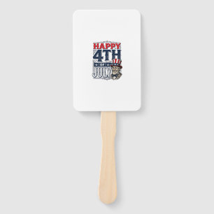 Happy 4th of July Vintage Patriotic Shirt Design_1 Hand Fan