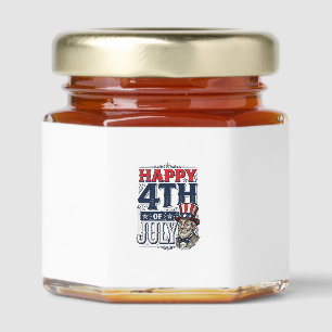 Happy 4th of July Vintage Patriotic Shirt Design_1 Honey Jar Favors