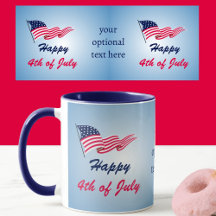 Happy 4th of July with American flag promotion