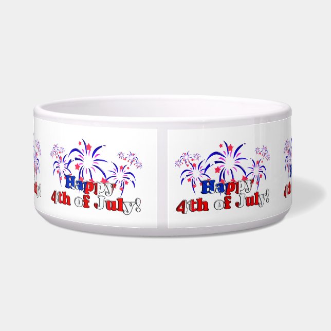 Happy 4th of July with Fireworks Bowl (Back)
