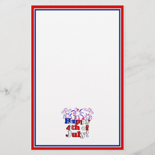 Happy 4th of July with Fireworks Stationery | Zazzle.com