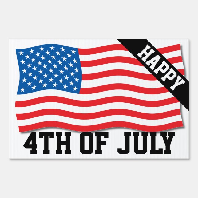 Happy 4th of July Yard Sign (Front)