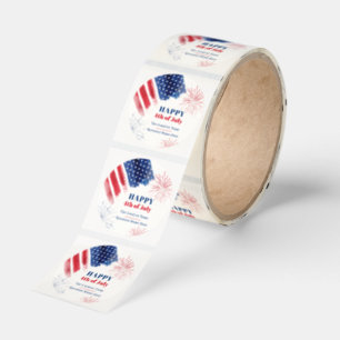 Happy 4th or July USA Independence Day Business Classic Round Sticker