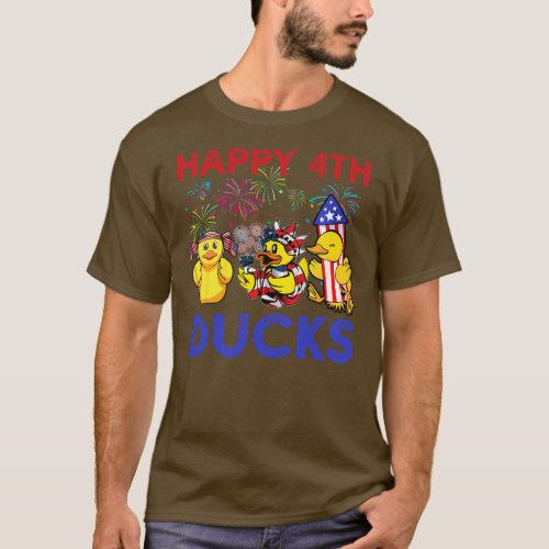 Happy 4th Rubber Duck Patriotic USA 4th Of July  T_Shirt