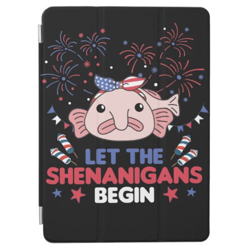 Happy 4th Sweet Blobfish With Fireworks America iPad Air Cover