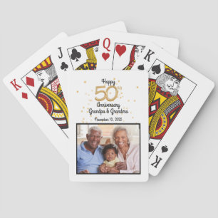 Happy 50th Anniv. Grandpa & Grandma Personalized Poker Cards