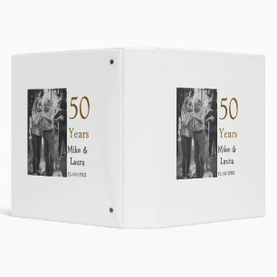 Happy 50th anniversary add couple name date weddin 3 ring binder