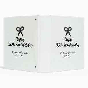 Happy 50th anniversary add couple name date weddin 3 ring binder