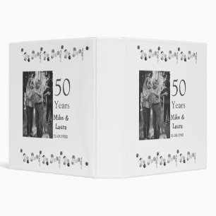 Happy 50th anniversary add couple name date weddin 3 ring binder
