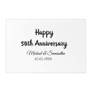 Happy 50th anniversary add couple name date weddin acrylic print