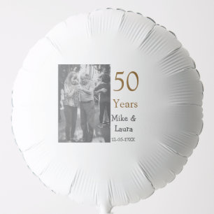 Happy 50th anniversary add couple name date weddin balloon