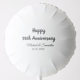 Happy 50th anniversary add couple name date weddin balloon