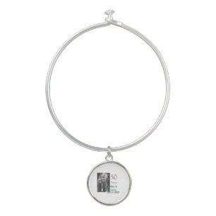 Happy 50th anniversary add couple name date weddin bangle bracelet