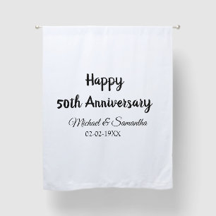 Happy 50th anniversary add couple name date weddin blackout curtains