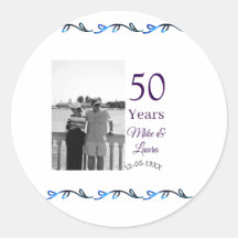 Happy 50th anniversary add couple name date weddin