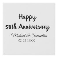 Happy 50th anniversary add couple name date weddin