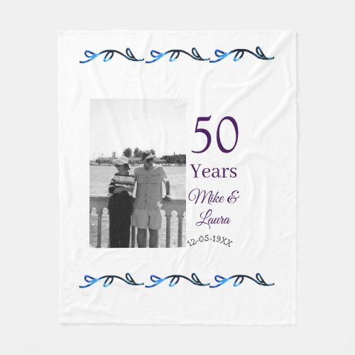 Happy 50th anniversary add couple name date weddin