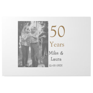 Happy 50th anniversary add couple name date weddin gallery wrap