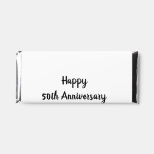 Happy 50th anniversary add couple name date weddin hershey bar favors