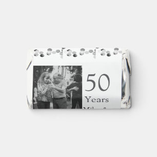 Happy 50th anniversary add couple name date weddin hershey's miniatures