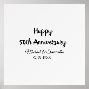 Happy 50th anniversary add couple name date weddin holder