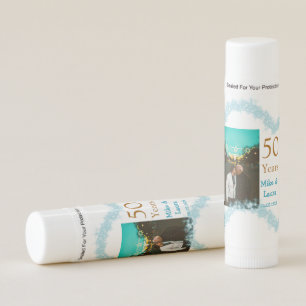 Happy 50th anniversary add couple name date weddin lip balm