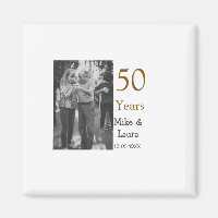 Happy 50th anniversary add couple name date weddin