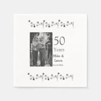 Happy 50th anniversary add couple name date weddin
