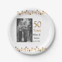 Happy 50th anniversary add couple name date weddin