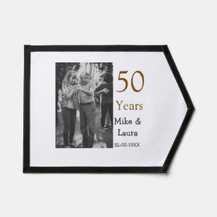 Happy 50th anniversary add couple name date weddin pennant