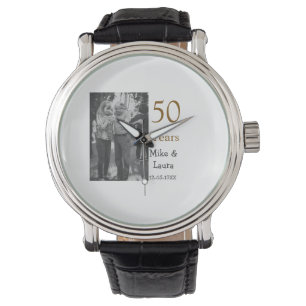 Happy 50th anniversary add couple name date weddin watch
