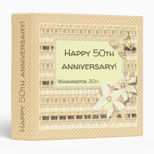 Happy 50th anniversary! , anniversary, birthday 3 ring binder