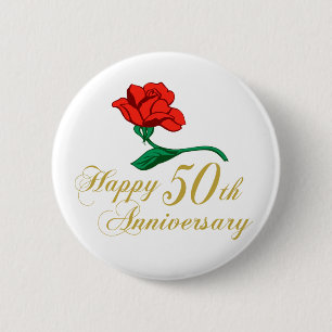 Happy 50th Anniversary Button