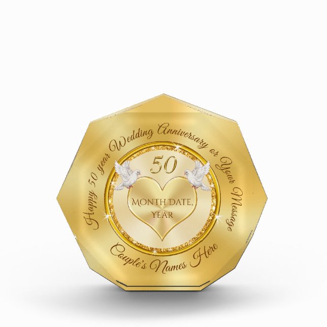 Happy 50th Anniversary Gift for Wife or Parents (Front)