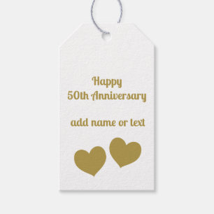 Happy 50th Anniversary Gift Tags
