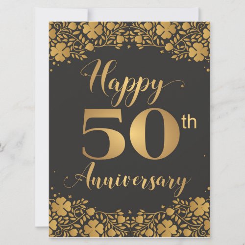 Happy 50th Anniversary Golden Wedding Jublilee Card
