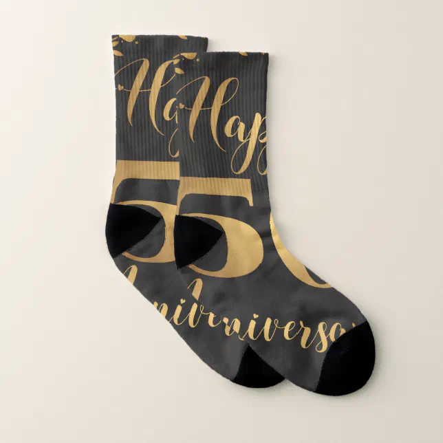 Happy 50th Anniversary Golden Wedding Jublilee Socks Zazzle