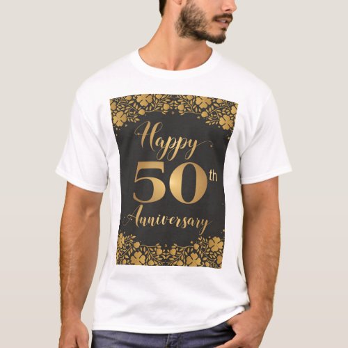 Happy 50th Anniversary Golden Wedding Jublilee T_Shirt