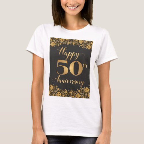 Happy 50th Anniversary Golden Wedding Jublilee T_Shirt