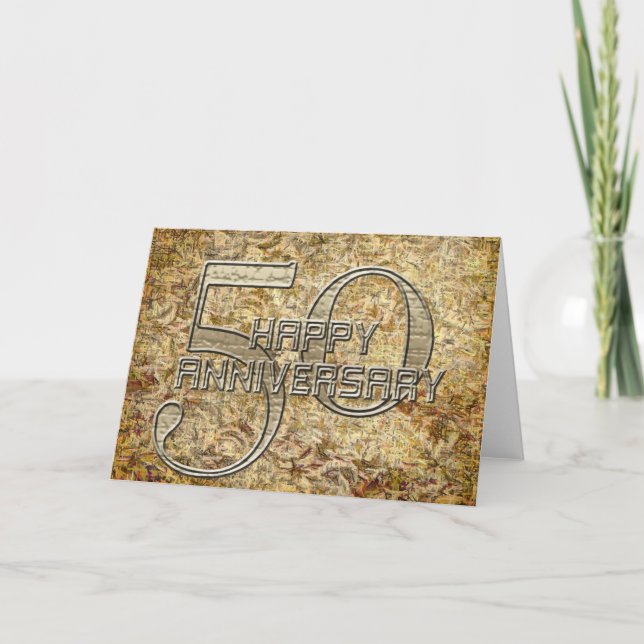 Happy 50th Anniversary Greeting Card (Front)