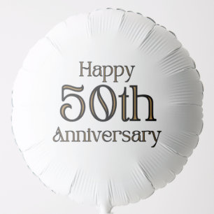 Happy 50th Anniversary Helium Balloon