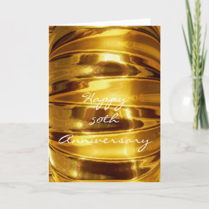 Happy 50th Anniversary in Sparkling Gold Card