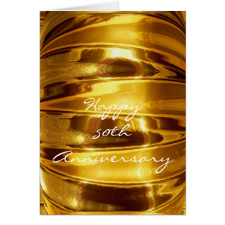 Happy 50th Anniversary in Sparkling Gold Card