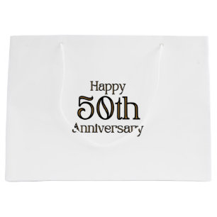 Happy 50th Anniversary Large Gift Bag