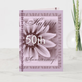 Happy 50th Anniversary - LAVENDER Flower Card