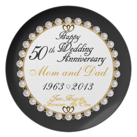 Happy 50th Anniversary Mom And Dad Plate Zazzle Com