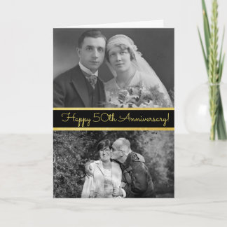 Happy 50th Anniversary Personalized Photo Card