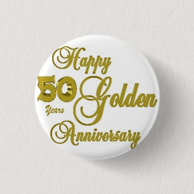 Happy 50th Anniversary Pin (Front)
